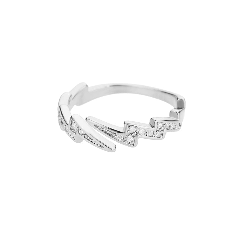 Lightning Rings for Women with Zirconia