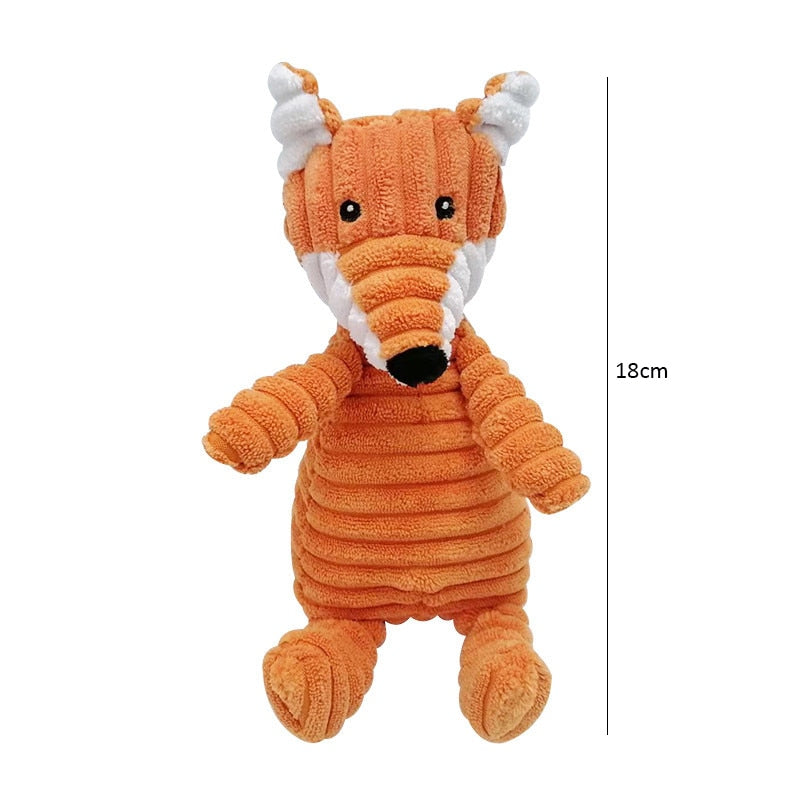 Plush and Durable Corduroy Dog Toys with Squeakers for Hours of Fun and Playtime