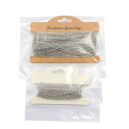 Halskettenketten aus Edelstahl – 5 m, 3 Größen