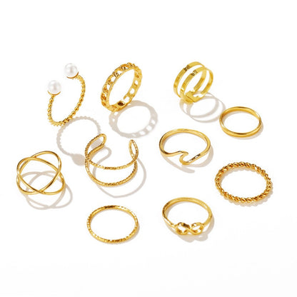 Goldketten-Ring-Set für Damen