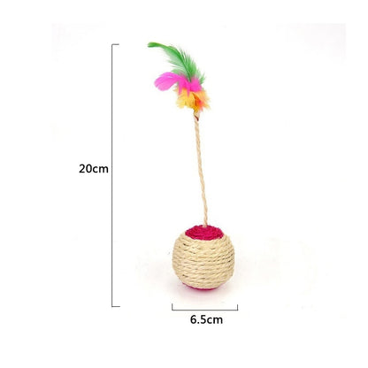 Satisfy Your Cat's Scratching Instincts with the Pet Cat Sisal Scratching Ball Toy