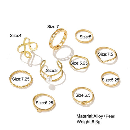 Goldketten-Ring-Set für Damen