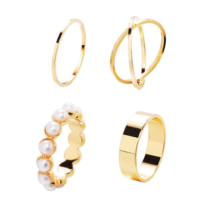 Goldketten-Ring-Set für Damen