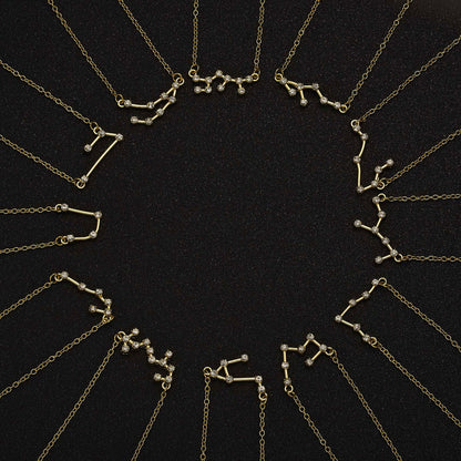 Sternzeichen-Halsketten-Set – 3-teilig mit Karte 