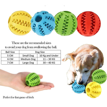 Rubber Snack Ball Toy for Dogs: Fun Tooth-Cleaning Entertainment