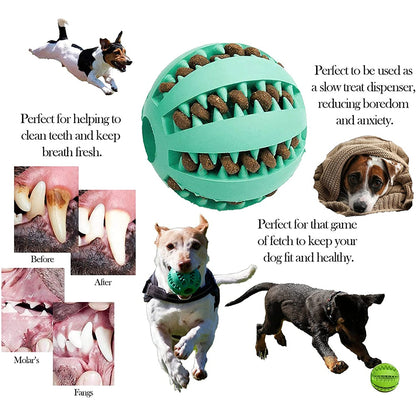Rubber Snack Ball Toy for Dogs: Fun Tooth-Cleaning Entertainment