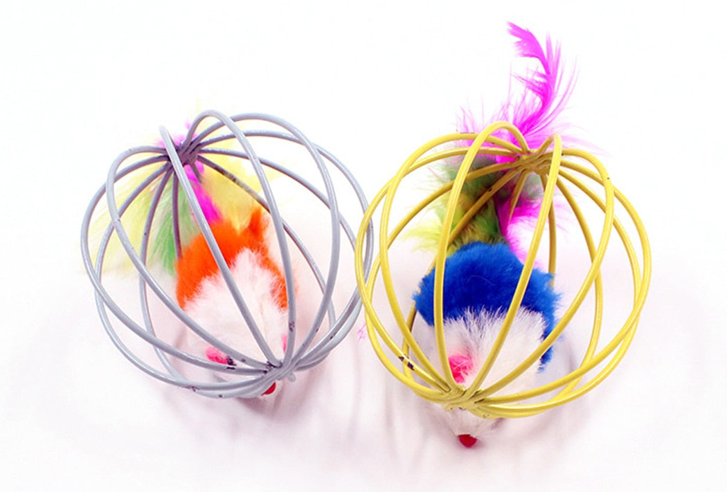 Playful Purrfection: Delight Your Cat with our Colorful Feather Wand and Bell Toy