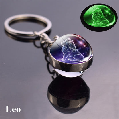 Luminous Zodiac Keychains - Glow in the Dark Birthday Gift