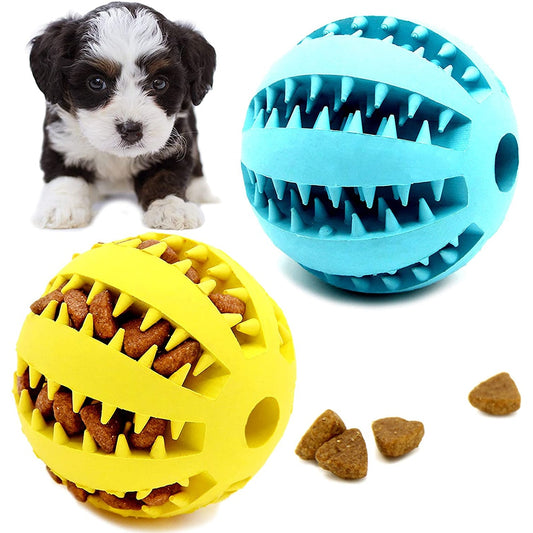 Rubber Snack Ball Toy for Dogs: Fun Tooth-Cleaning Entertainment