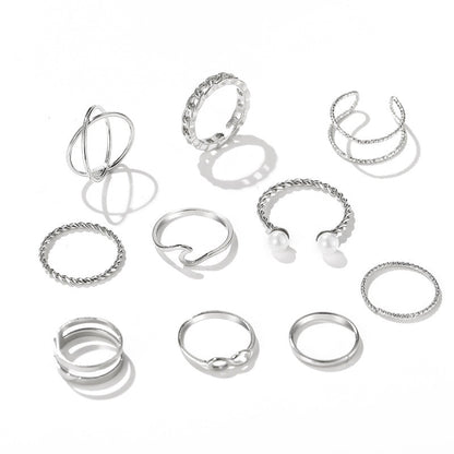 Goldketten-Ring-Set für Damen