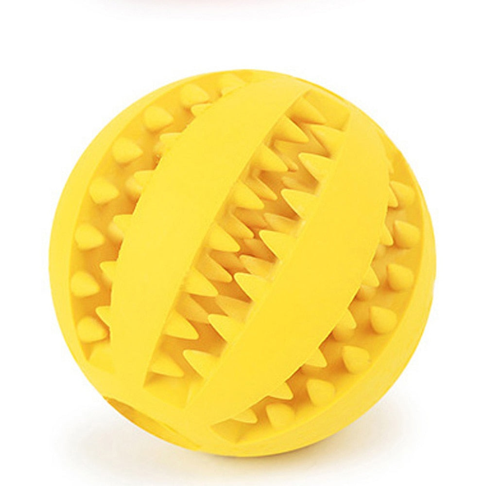 Rubber Snack Ball Toy for Dogs: Fun Tooth-Cleaning Entertainment