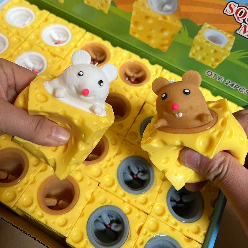Cheese Mouse Stress Ball: Fun Vent Toy for Pets