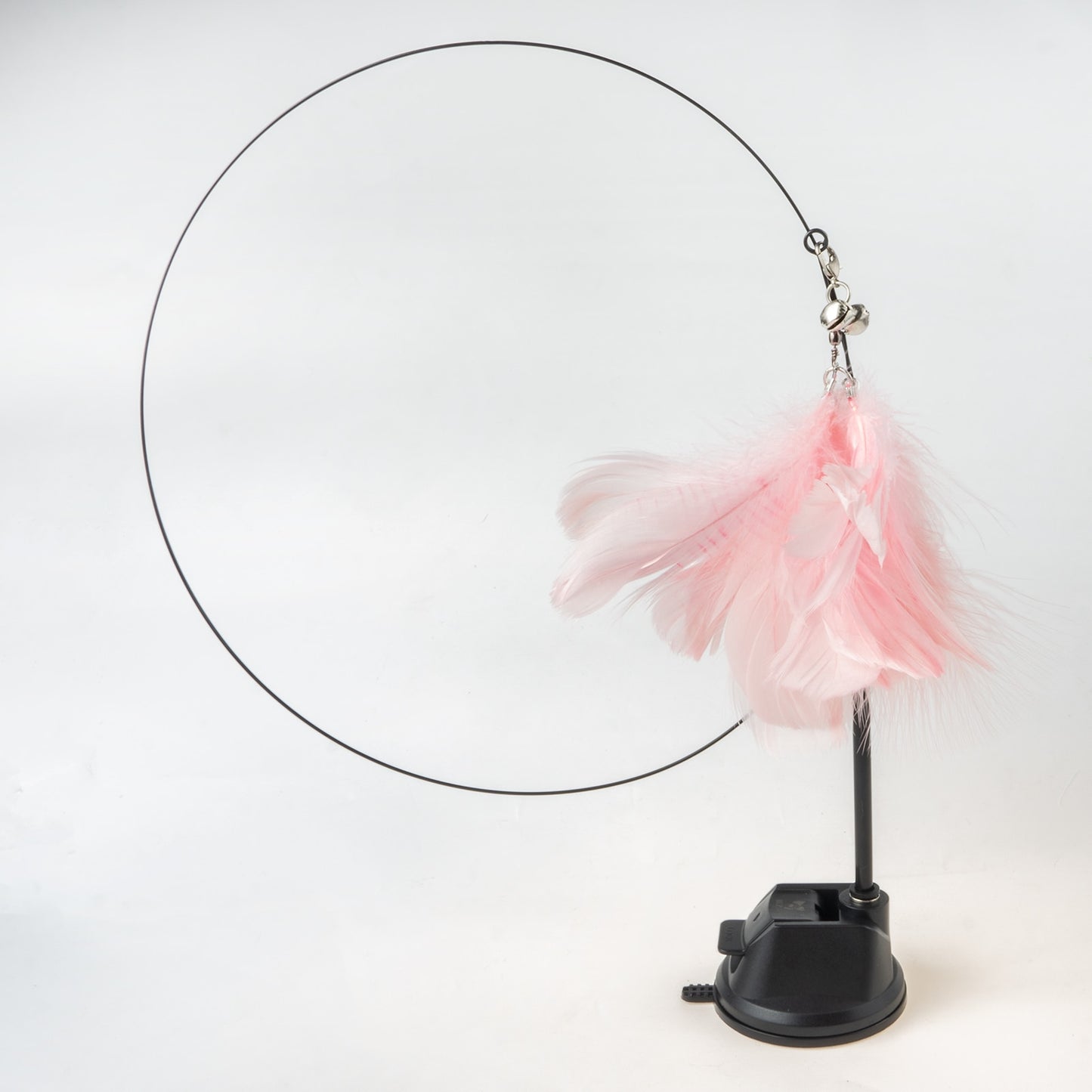 Interactive Hand-Free Bird/Feather Cat Wand with Bell and Powerful Suction Cup - Perfect for Hunting and Exercise Playtime