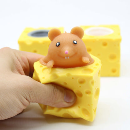 Cheese Mouse Stress Ball: Fun Vent Toy for Pets