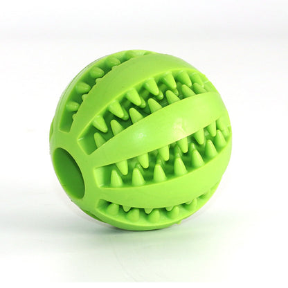 Interactive Rubber Dog Ball for Playtime and Dental Health - Perfect for Dogs of All Sizes