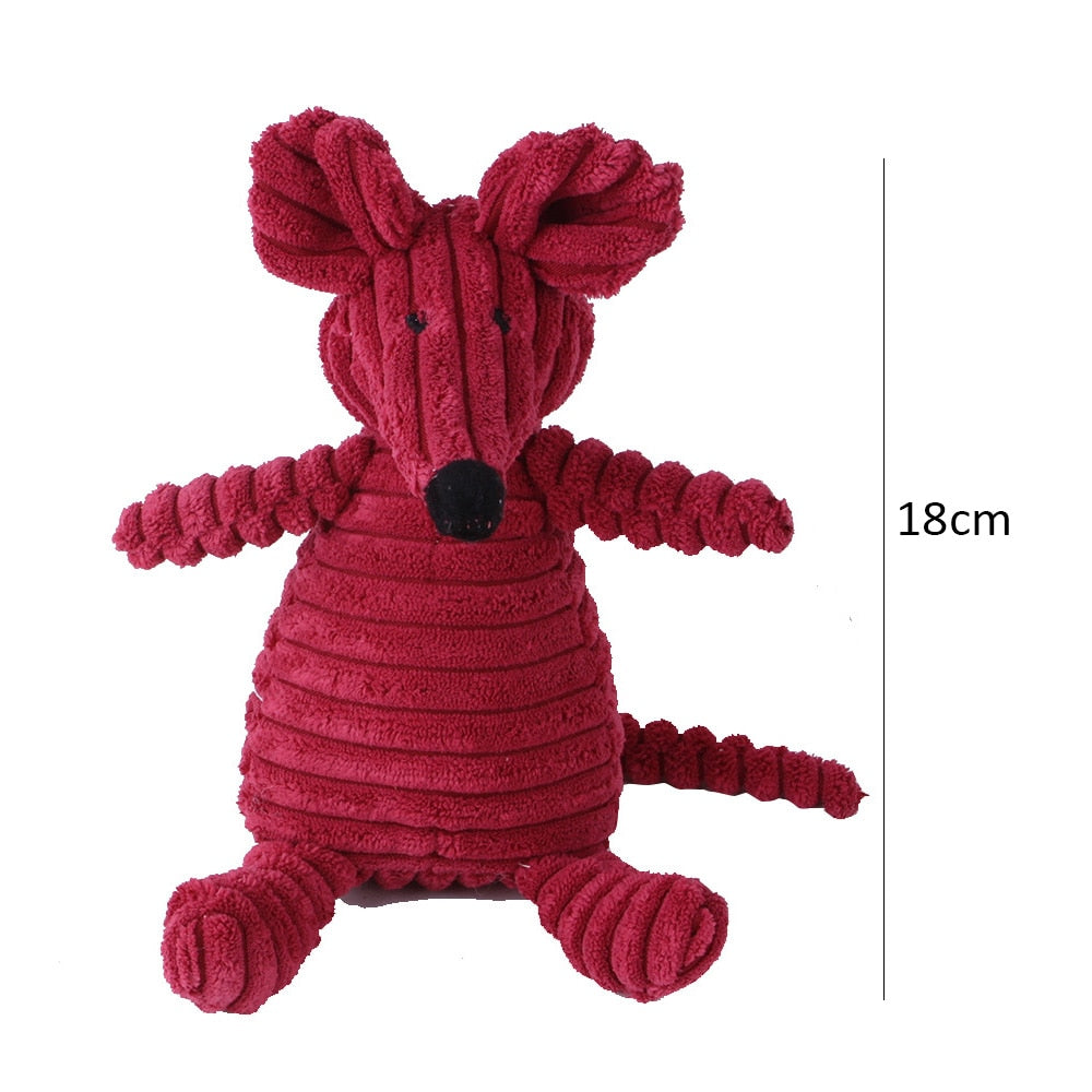 Plush and Durable Corduroy Dog Toys with Squeakers for Hours of Fun and Playtime