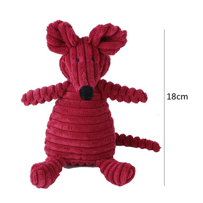 Plush and Durable Corduroy Dog Toys with Squeakers for Hours of Fun and Playtime