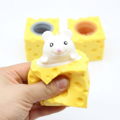 Cheese Mouse Stress Ball: Fun Vent Toy for Pets