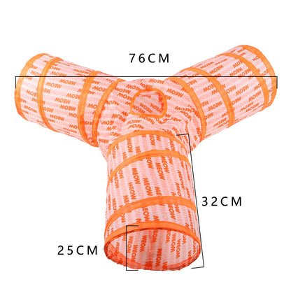 Provide Your Cat with Endless Fun with the Foldable Pet Cat Toy Tunnel