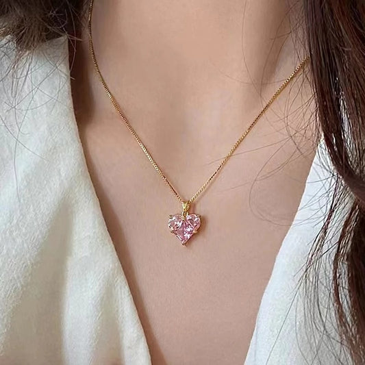 Mehrschichtige Herz-Schmetterlings-Halskette für Damen 