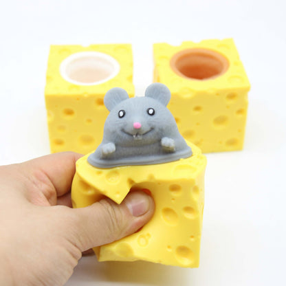 Cheese Mouse Stress Ball: Fun Vent Toy for Pets