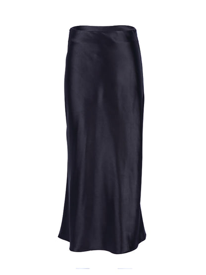 Royal Elegance: 2022 High Waisted Satin Skirt