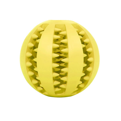 Interactive Rubber Dog Ball for Playtime and Dental Health - Perfect for Dogs of All Sizes