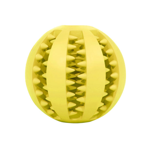 Interactive Rubber Dog Ball for Playtime and Dental Health - Perfect for Dogs of All Sizes