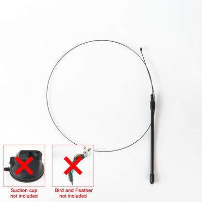 Interactive Hand-Free Bird/Feather Cat Wand with Bell and Powerful Suction Cup - Perfect for Hunting and Exercise Playtime