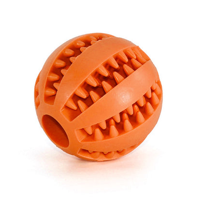 Interactive Rubber Dog Ball for Playtime and Dental Health - Perfect for Dogs of All Sizes