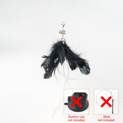 Interactive Hand-Free Bird/Feather Cat Wand with Bell and Powerful Suction Cup - Perfect for Hunting and Exercise Playtime