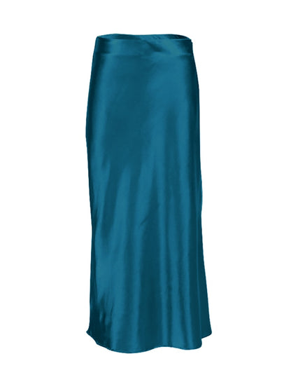 Royal Elegance: 2022 High Waisted Satin Skirt