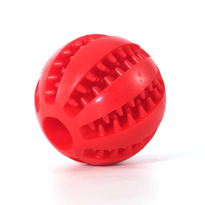 Interactive Rubber Dog Ball for Playtime and Dental Health - Perfect for Dogs of All Sizes