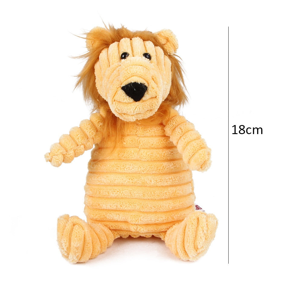 Plush and Durable Corduroy Dog Toys with Squeakers for Hours of Fun and Playtime