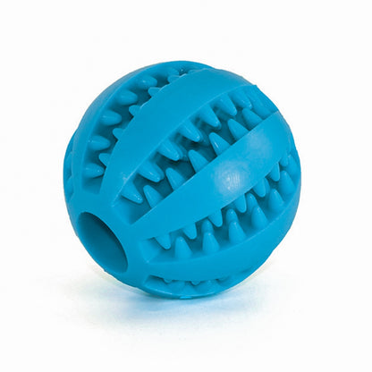 Interactive Rubber Dog Ball for Playtime and Dental Health - Perfect for Dogs of All Sizes