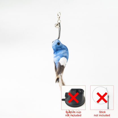 Interactive Hand-Free Bird/Feather Cat Wand with Bell and Powerful Suction Cup - Perfect for Hunting and Exercise Playtime