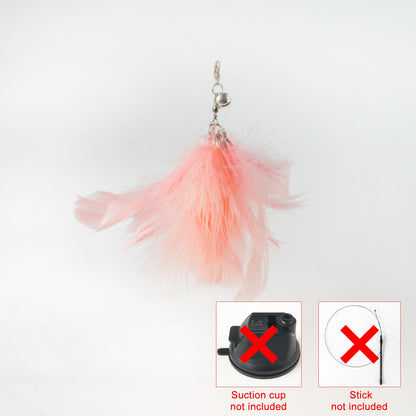 Interactive Hand-Free Bird/Feather Cat Wand with Bell and Powerful Suction Cup - Perfect for Hunting and Exercise Playtime