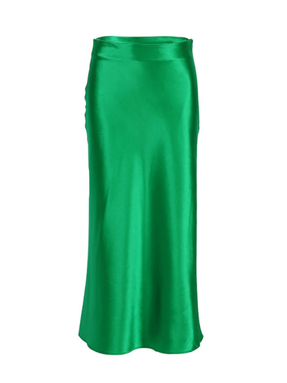 Royal Elegance: 2022 High Waisted Satin Skirt