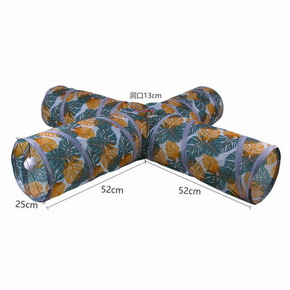 Provide Your Cat with Endless Fun with the Foldable Pet Cat Toy Tunnel