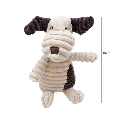 Plush and Durable Corduroy Dog Toys with Squeakers for Hours of Fun and Playtime