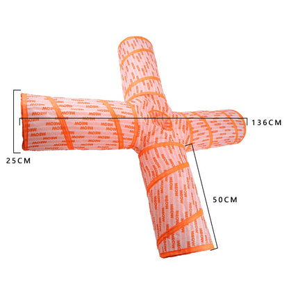 Provide Your Cat with Endless Fun with the Foldable Pet Cat Toy Tunnel