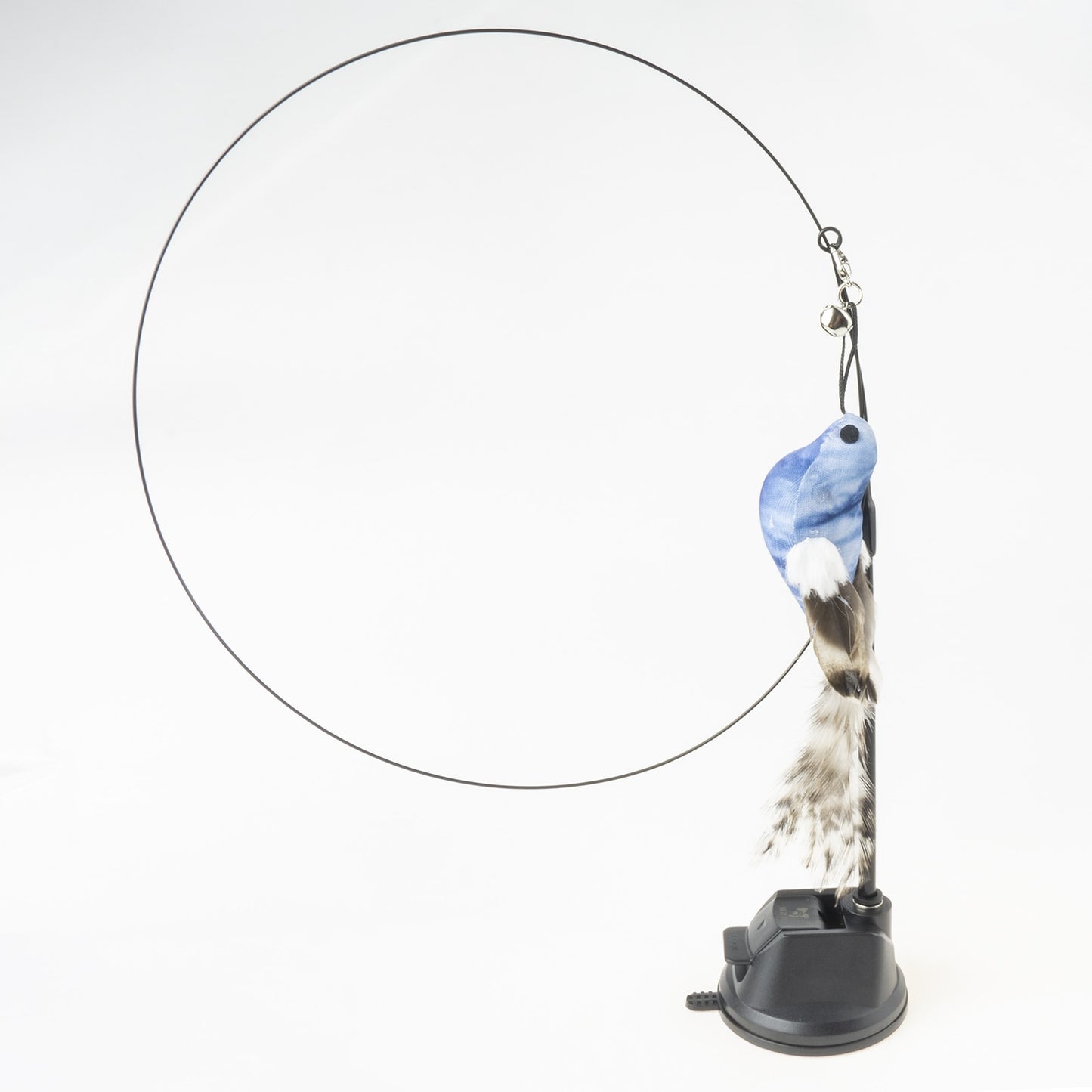 Interactive Hand-Free Bird/Feather Cat Wand with Bell and Powerful Suction Cup - Perfect for Hunting and Exercise Playtime