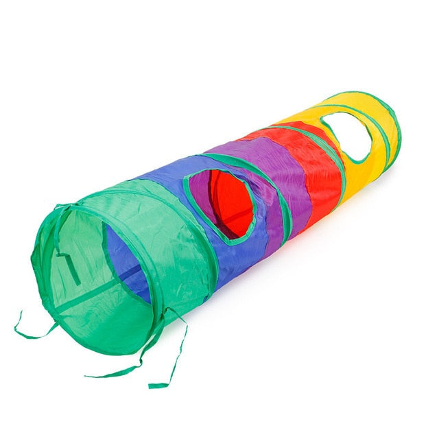 Provide Your Cat with Endless Fun with the Foldable Pet Cat Toy Tunnel