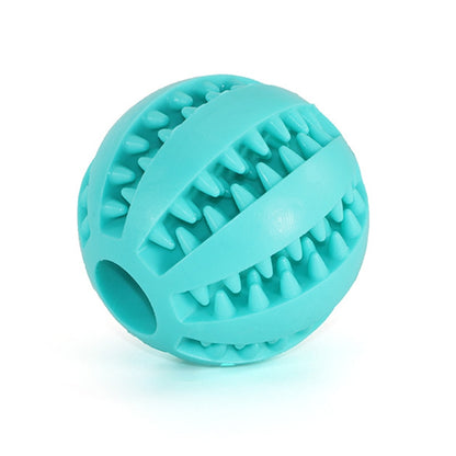 Interactive Rubber Dog Ball for Playtime and Dental Health - Perfect for Dogs of All Sizes