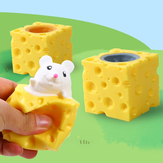 Cheese Mouse Stress Ball: Fun Vent Toy for Pets