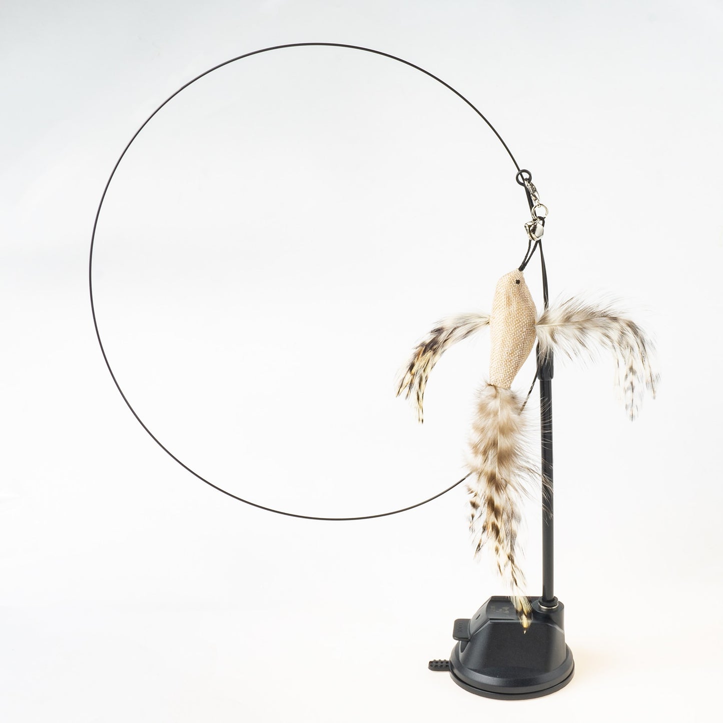 Interactive Hand-Free Bird/Feather Cat Wand with Bell and Powerful Suction Cup - Perfect for Hunting and Exercise Playtime