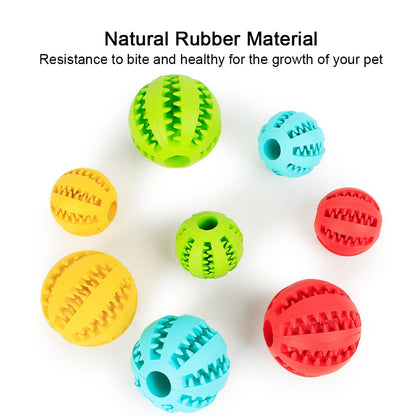 Interactive Rubber Dog Ball for Playtime and Dental Health - Perfect for Dogs of All Sizes
