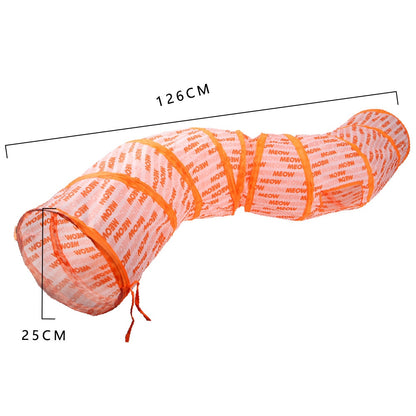 Provide Your Cat with Endless Fun with the Foldable Pet Cat Toy Tunnel