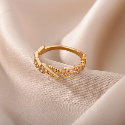 Lightning Rings for Women with Zirconia